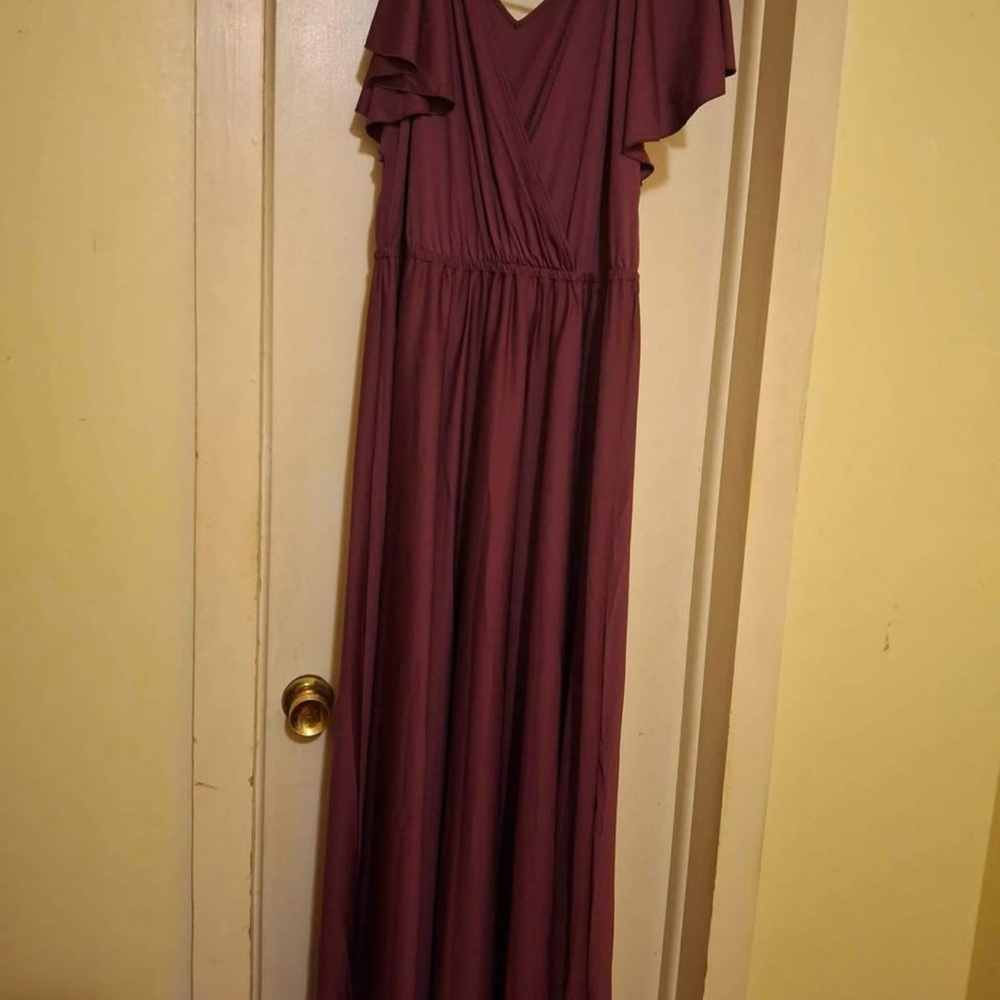 Elegant Plum Maxi Dress